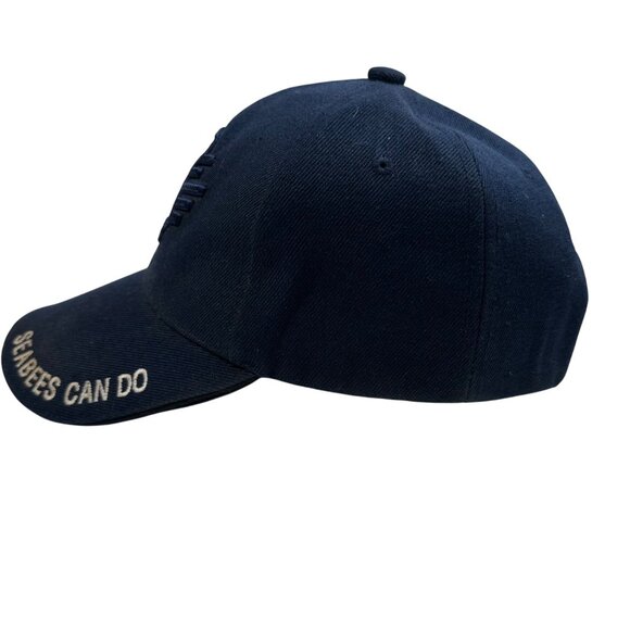 U.S. Navy Seabees "Can Do" Embroidered Adj Baseball Cap Navy Blue Cotton Blend - Picture 2 of 12